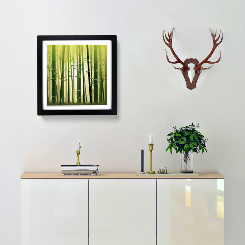 Single Picture Frame Print on Wood, Black
