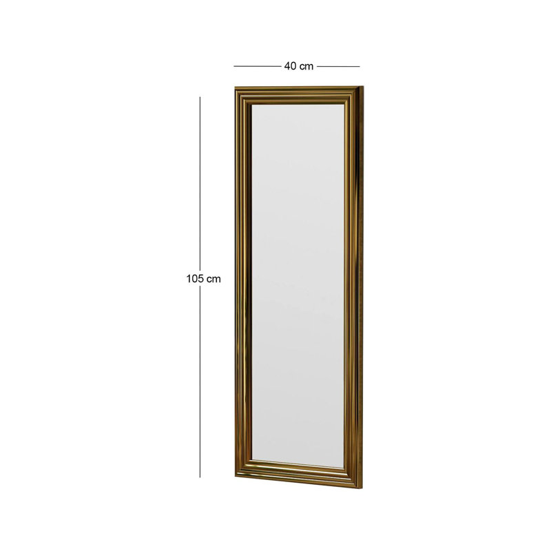 Bufard Manufactured Wood Framed Wall in Silver, 105cm x 3cm, Gold