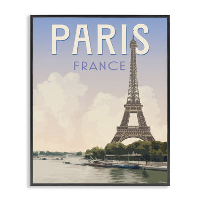 Paris Tower Landmark Framed Giclee, design by Victoria Barnes