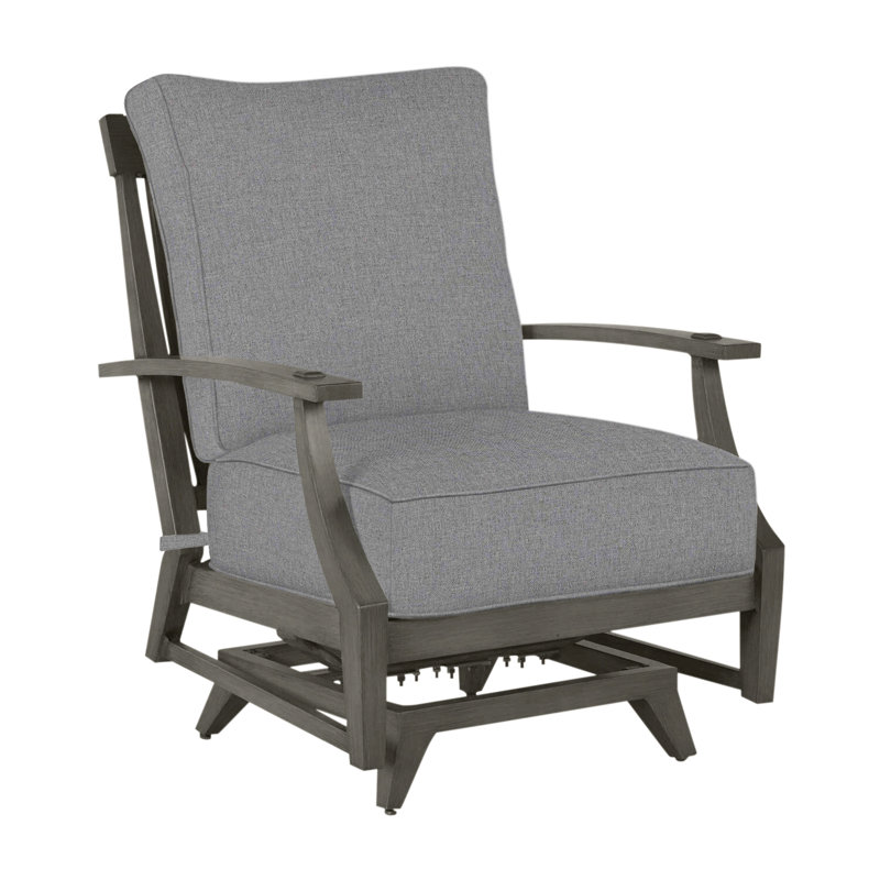 Croquet Patio Chair with Cushions, Slate Gray, Welt, Verona Mist