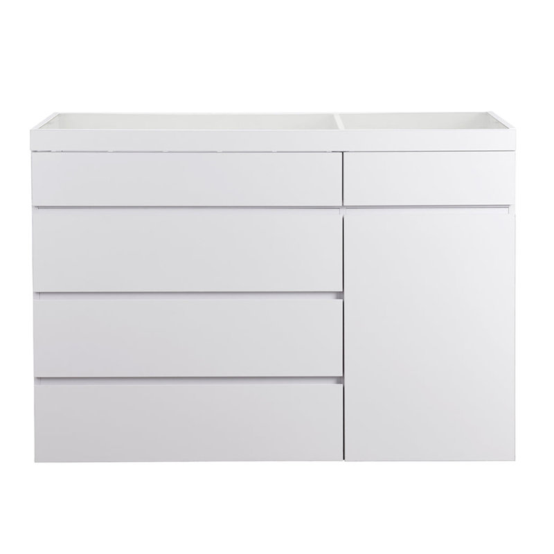 Commode de présentation à crédence Coryell, blanc