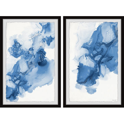 " Blue Drips " by Marmont Hill 2 - Pieces
