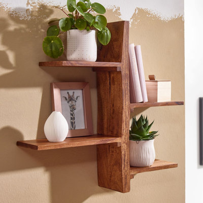 Farthey Sheesham Solid Wood Floating Shelf