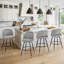 Tabouret de comptoir pivotant H 26 po avec structure en métal-938171309-937624276