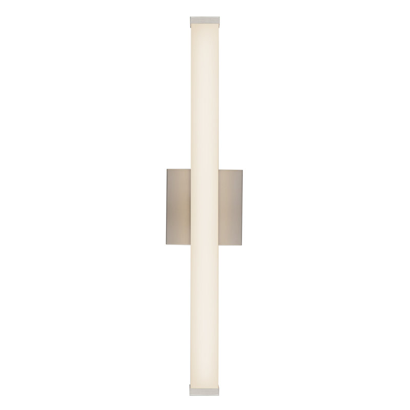 Geri 24-in Black dimmable LED Wall Sconce, Nickel
