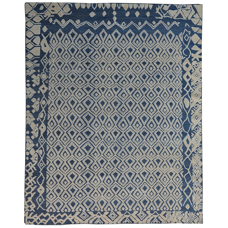 Wool Moroccan Area Rug, Rectangle 8' x 10'