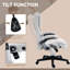 Fauteuil de bureau à massage à haut dossier avec 6 points de vibration-122061102-122061091