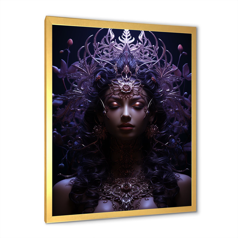 " Hinduism Ardhanarishvara Shiva Shakti ", Gold Single Picture Framed, 32" H x 24" W x 1" D