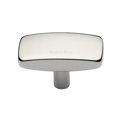Heritage Brass Cabinet Knob Rectangular Design