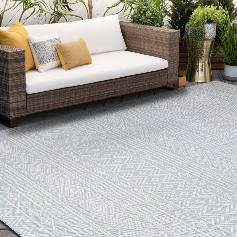 Tapis d'intérieur / extérieur gris Urbank, Rectangle de 2 pi x 3 pi