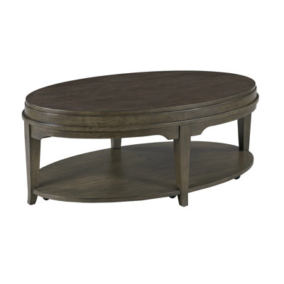 OVAL COFFEE TABLE (CASTERS)-CHARCOAL