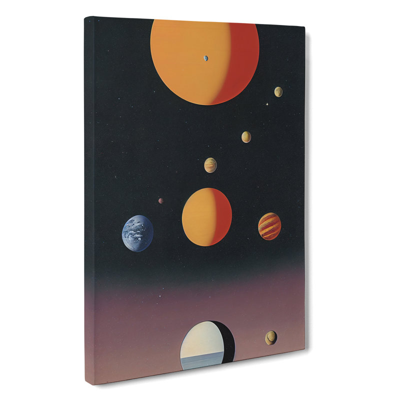 Planets In Space No.2 - Wrapped Canvas, 60cm H x 40cm W x 3cm D