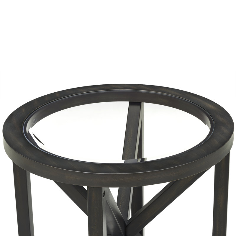 Table basse moderne en verre simple (table incluse seulement)