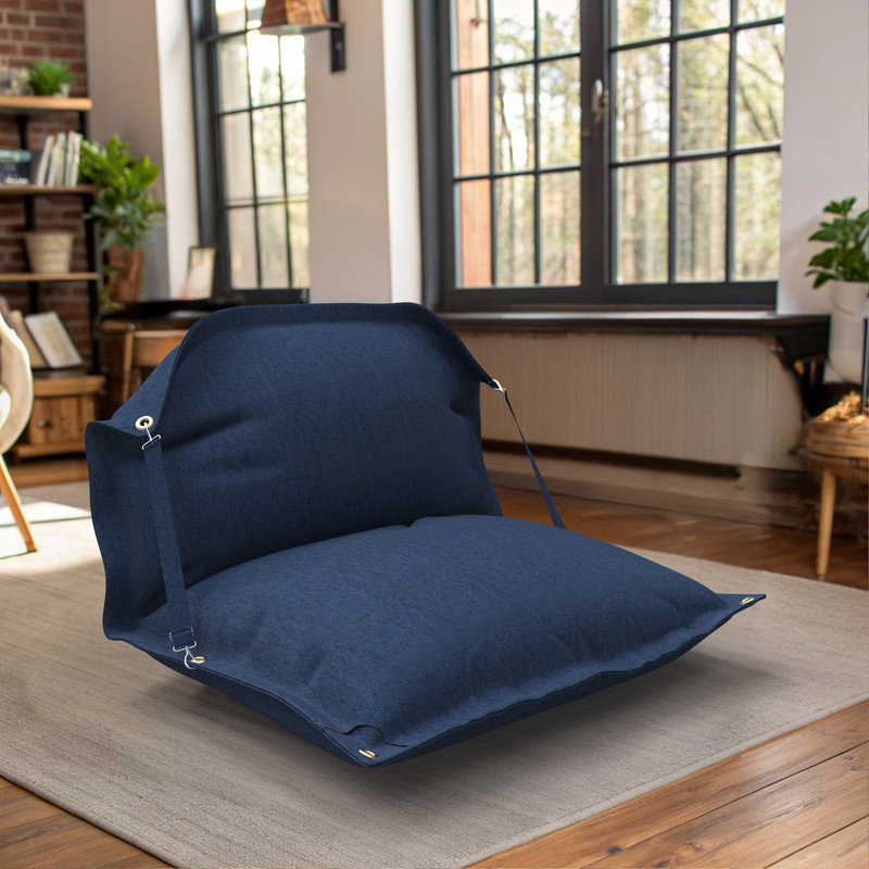 Housse pour fauteuil à billes Sunbrella (sac seulement, moyen), H 8 po x l 45 po x P 61 po, Spectre indigo
