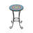 Patio Side Table With Shelf,Blue+Black
