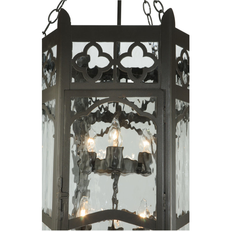 Luminaire suspendu hexagonal 6 lumières Church