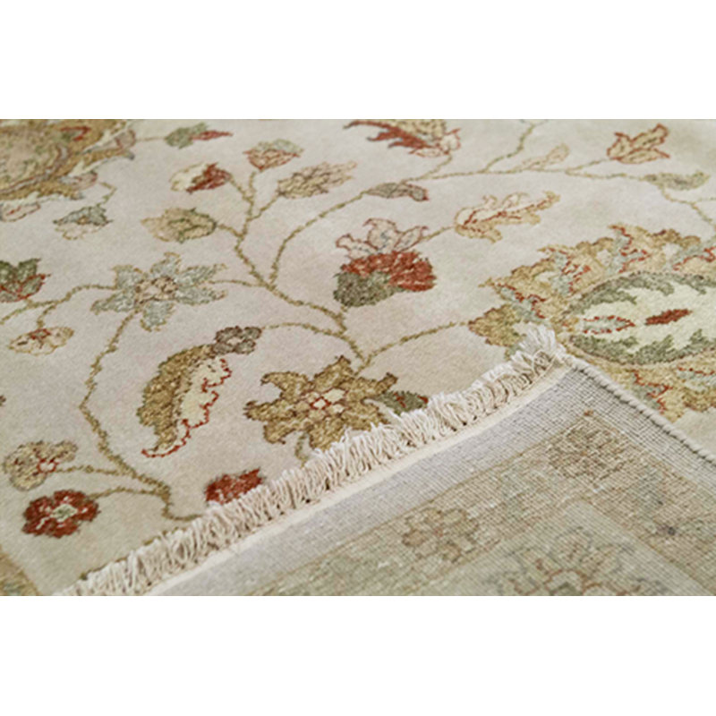 Wool Oriental Area Rug in Beige