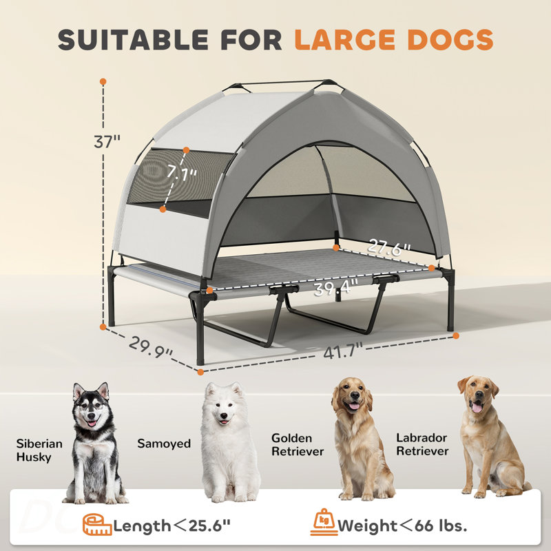 Lit surélevé pour animal de compagnie, lit surélevé pour chien portable, 41.72