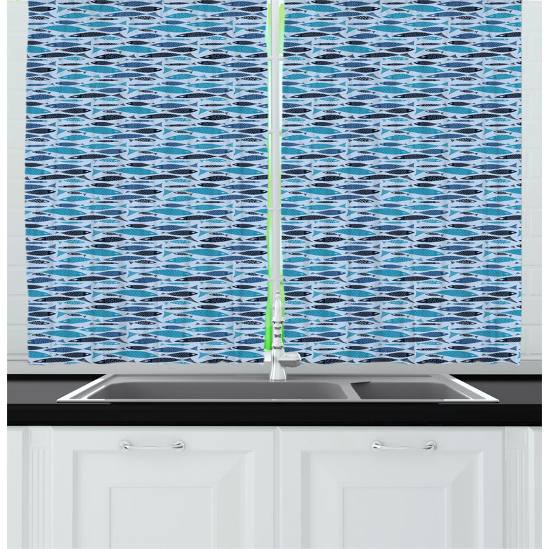 Rideau de cuisine marine