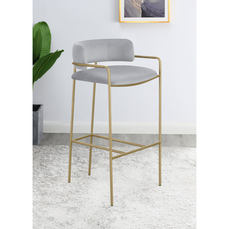 Katharine Upholstered Counter Stool with Metal Frame, Bar Stool (30" Seat Height)