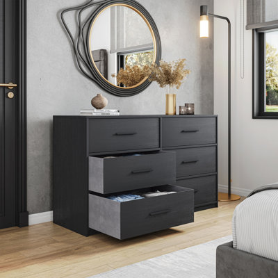 6-Drawer Dresser With Large Fabric Drawers