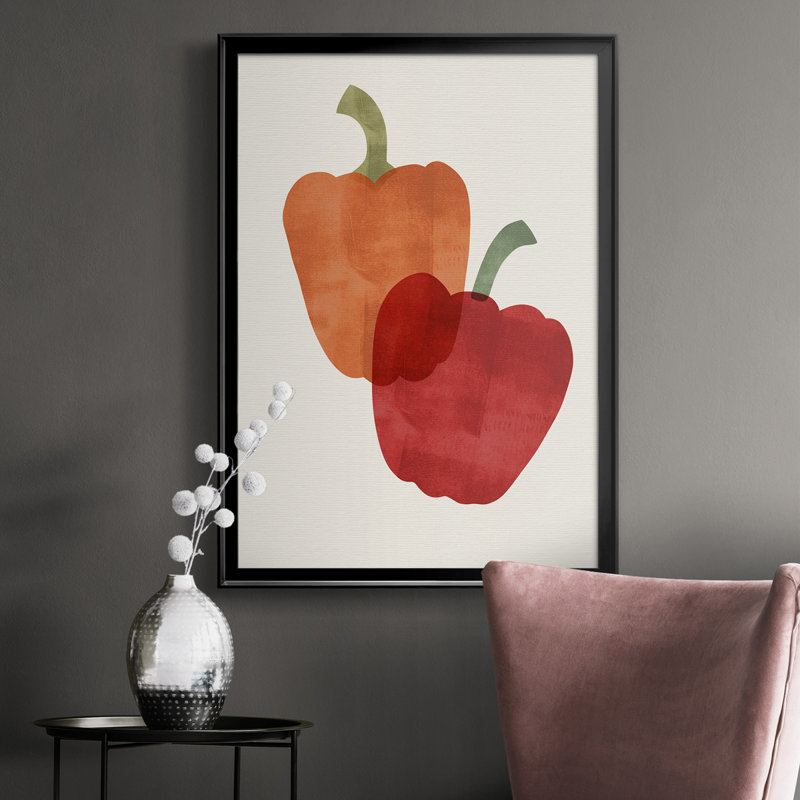 " Organic Veg VII ", Black Framed, 24.5" H x 18.5" W x 1" D
