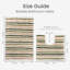 Two Piece Striped Bobble Bath Mat and Pedestal Mat Set-956615739