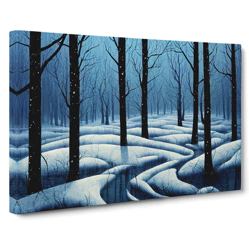 Winter Forest Evening - Wrapped Canvas, 40cm H x 60cm W x 3cm D