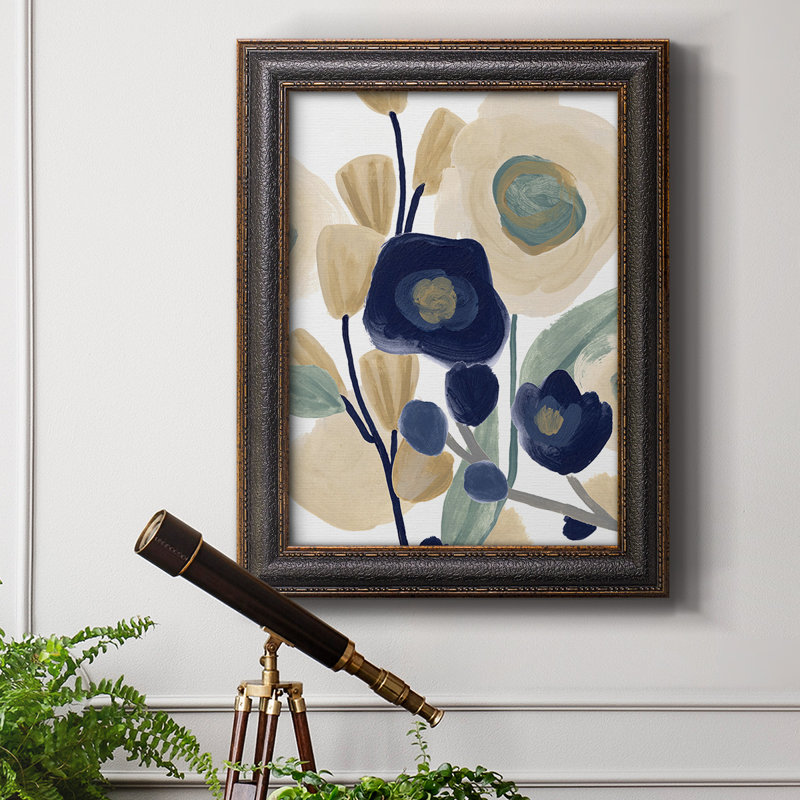 " Blue Poppy Cascade I ", 20" H x 16" W x 2.5" D