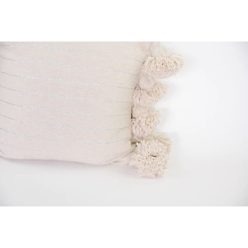 Housse de coussin Lina, Crème / argenté