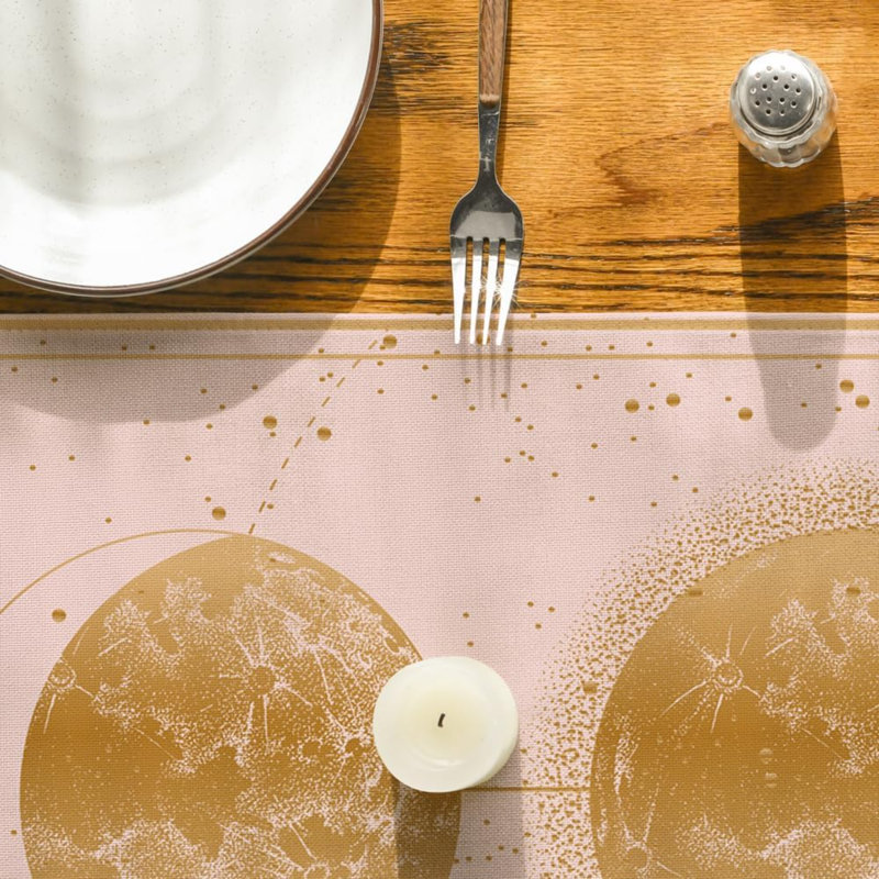 Chemin de table rose Astrology Moon, L 72 po, Rose
