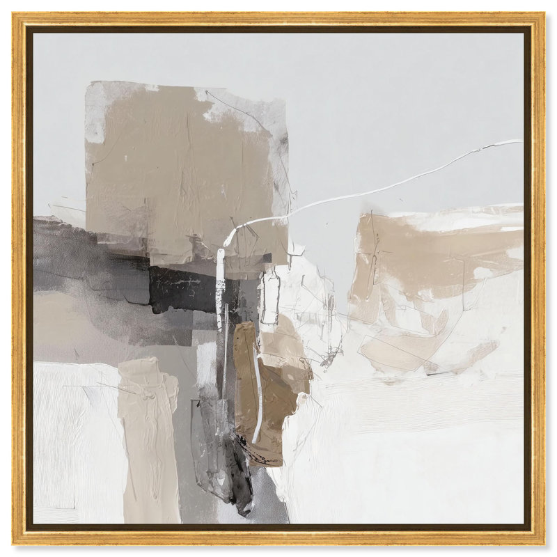 "Linear Impressions I", impression sur toile par Art Remedy, cadre doré, 30 x 30, H 31 po x l 31 po, Cadre doré