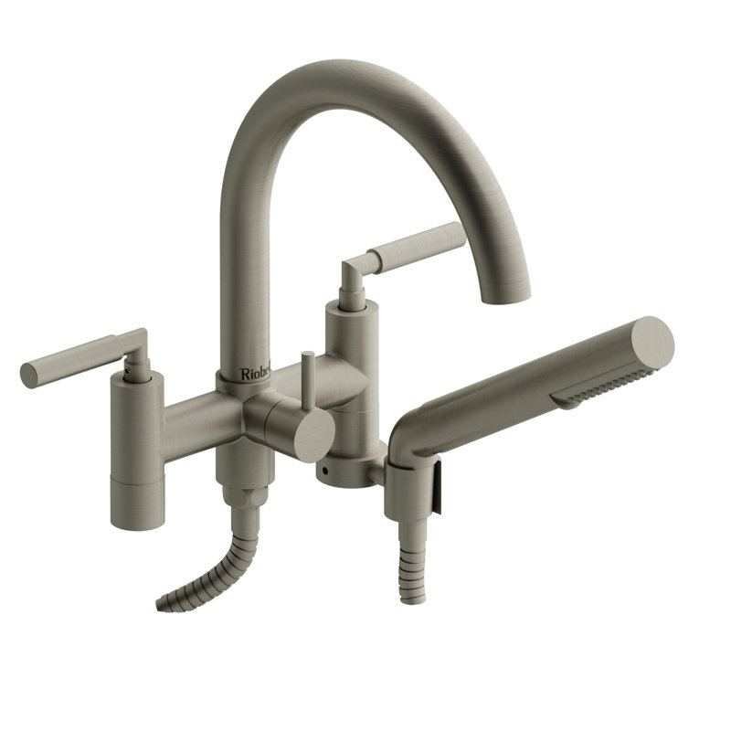 Sylla Two Hole Tub Filler, Brushed Nickel