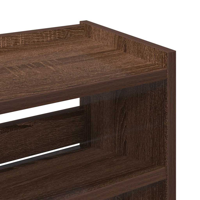 Shoe Rack Old Wood 60X25x81 Cm Engineered Wood, Brown Oak