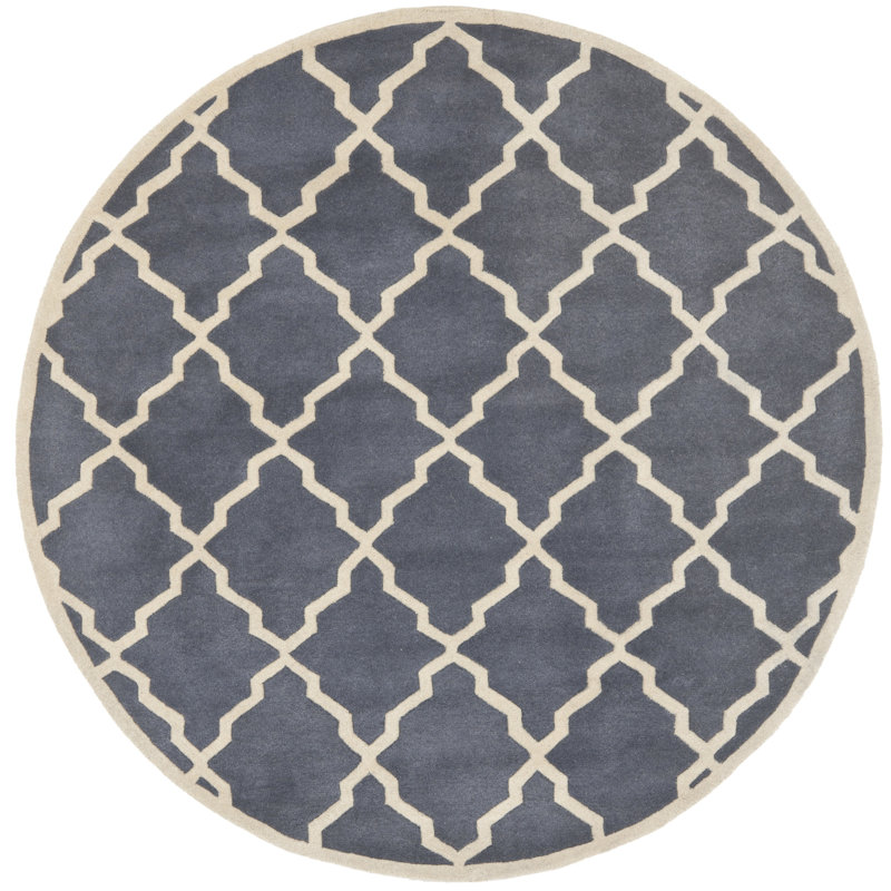 Tapis en laine touffeté à la main Carolene, Rond 5 pi
