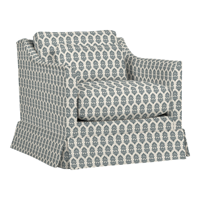 Chaise Newlin 33,5 po Newlin, Perigold Francine bleu fumée