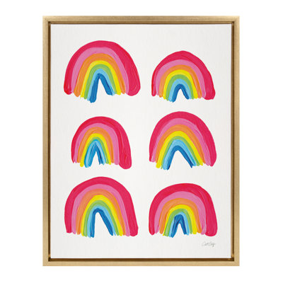 "Rainbow Collection" par Cat Coquillette, reproduction d'art sur toile encadrée