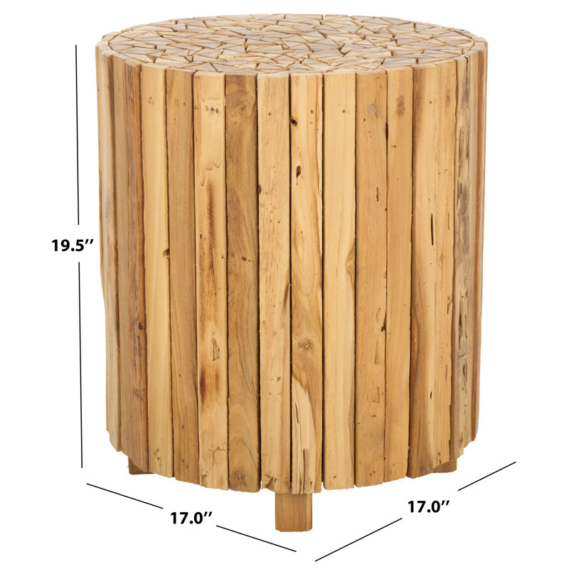 Table de bout tambour en bois massif Hopper