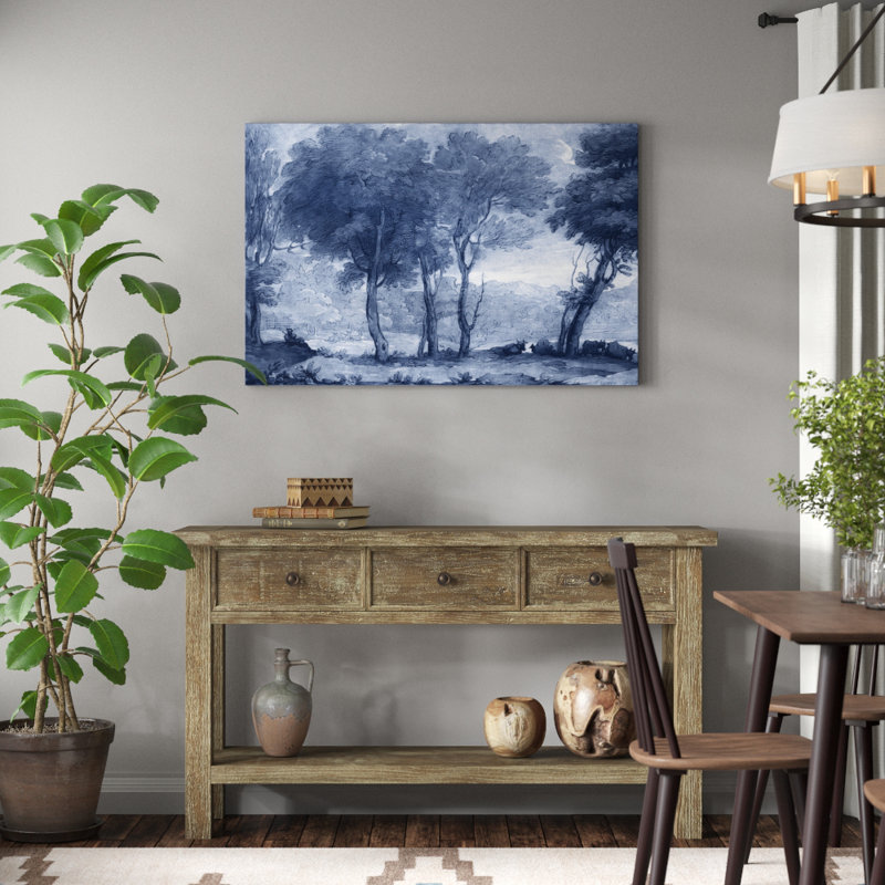 «Pastoral Toile I», peinture sur toile, H 32 po x l 48 po