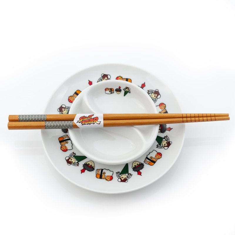 Street Fighter Sushi Set With Chopsticks