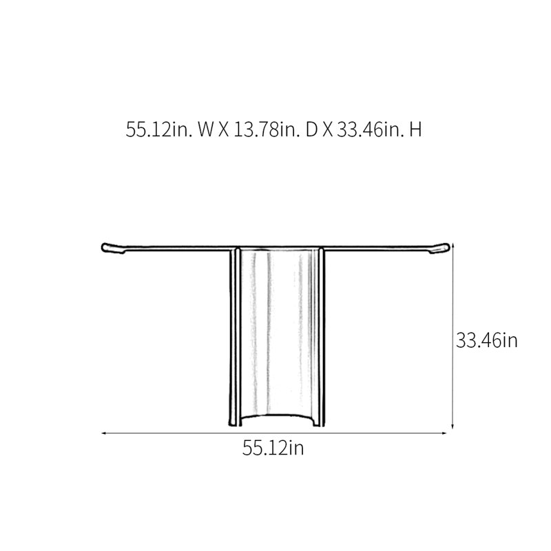 Console Modern Minimalist, H 33,46 po x l 55,12 po x P 13,78 po