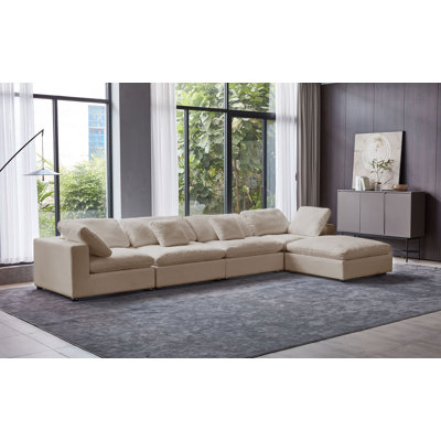 Upholstered L-Shaped Sectional Reversible