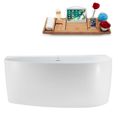 59.1'' x 29.5'' Soaking Acrylic Bathtub