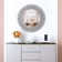 Amla 34" Crystal Accent Round Wall Mirror