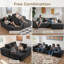 Ensemble de salon 2 pièces en velours côtelé avec table basse-1359212498