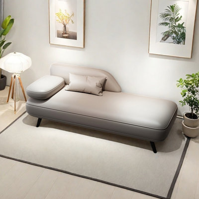 Chaise longue élégante et simple en similicuir