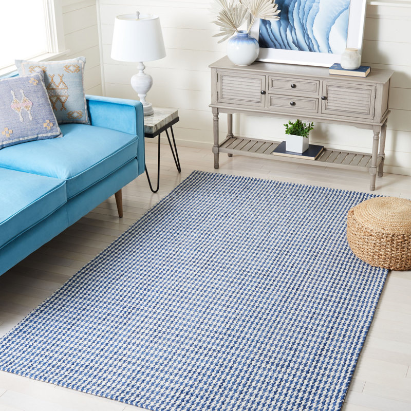 Tapis en laine et coton tissés à la main Fultonville, Rectangle de 5 pi x 8 pi