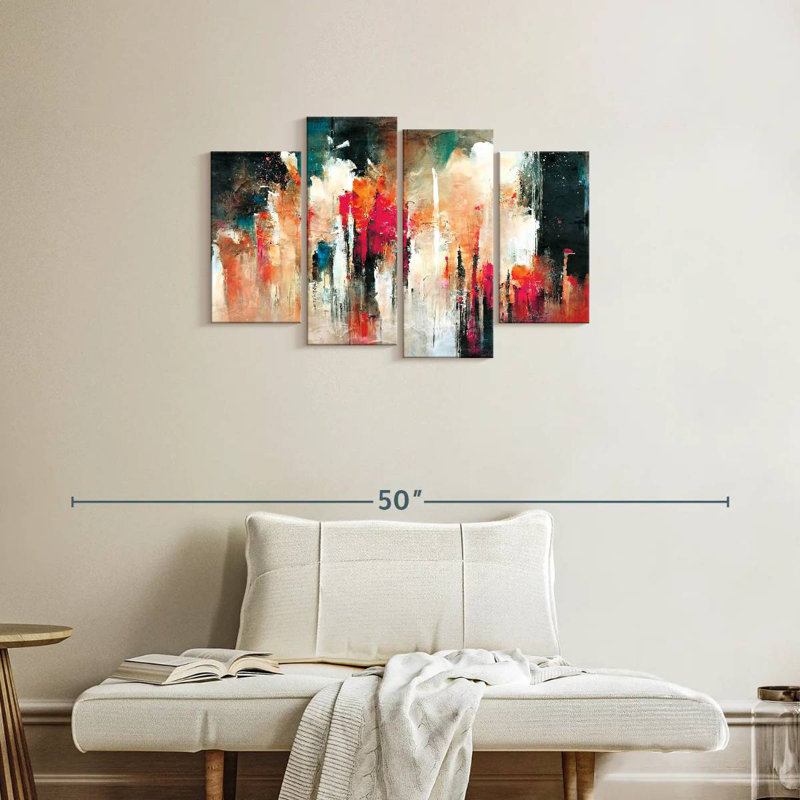 Avery, teintes abstraites d'automne, H 22 po x l 36 po