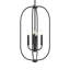 Luminaire suspendu cage noir mat à quatre lumières Reines-127419969
