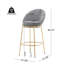 Tabouret de bar intérieur en métal, structure plaquée or, ensemble de 2-1040278239